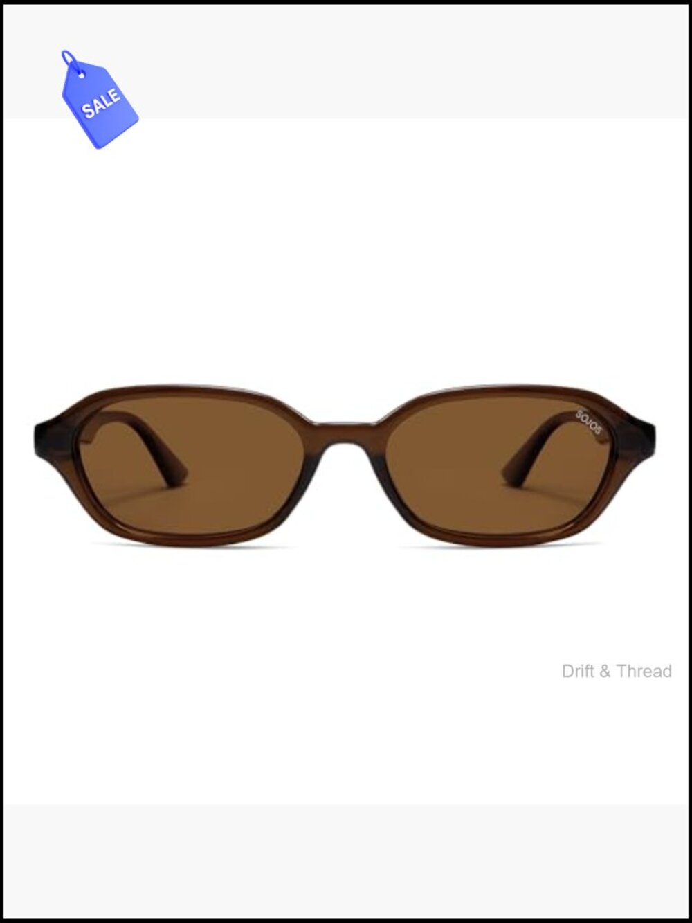 Retro Rectangle Polarized Sunglasses UV400 Protection Unisex - Picture 2 of 7